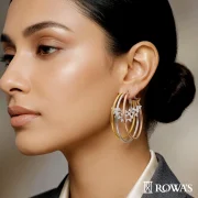 Tri-Color Rose Harmony Diamond Earrings