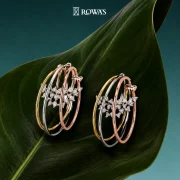 Tri-Color Rose Harmony Diamond Earrings