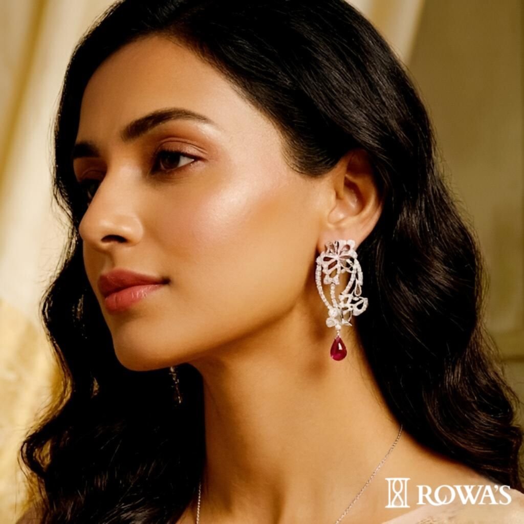 Garden of Eden Earrings in Rosecut Diamonds