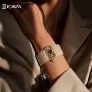 Rowas Art Deco Ruby Blossom Bracelet