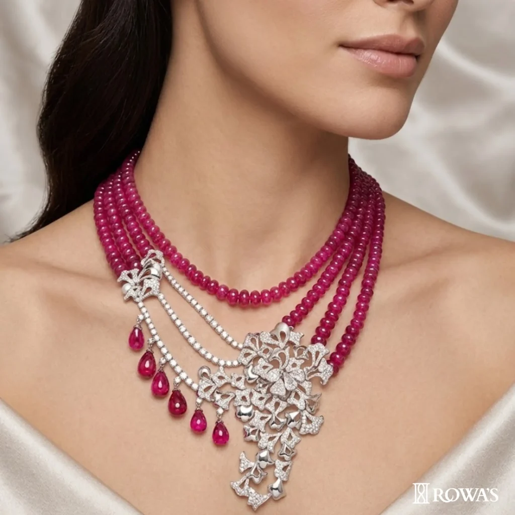 Garden of Eden Necklace in Rosecut Diamonds