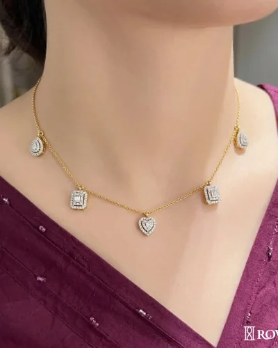 Brilliance Cluster Diamond Necklace
