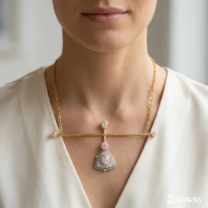 Mughal Enamel Elegance Diamond And Uncut Necklace