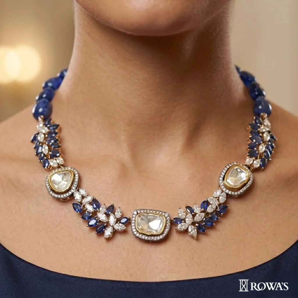 Aurora Majestic Necklace with Uncut Diamonds