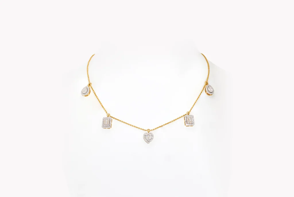 Brilliance Cluster Diamond Necklace