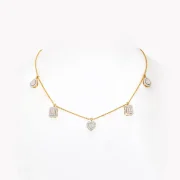 Brilliance Cluster Diamond Necklace