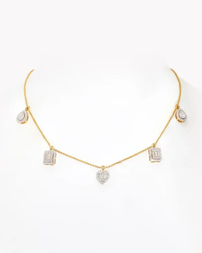 Brilliance Cluster Diamond Necklace