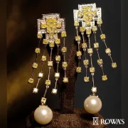 Petit Cushion Fancy Yellow Diamond Earrings