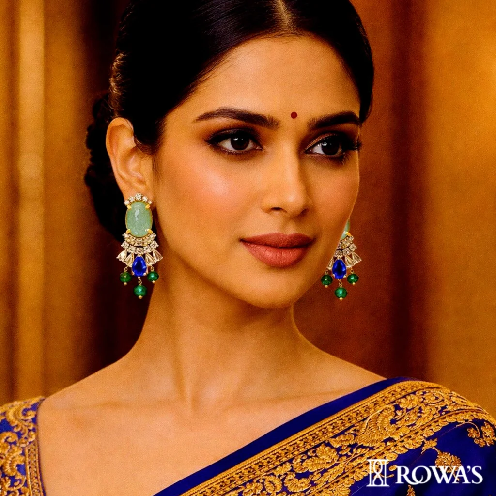 Regal Emerald Tapestry Earrings