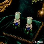 Regal Emerald Tapestry Earrings