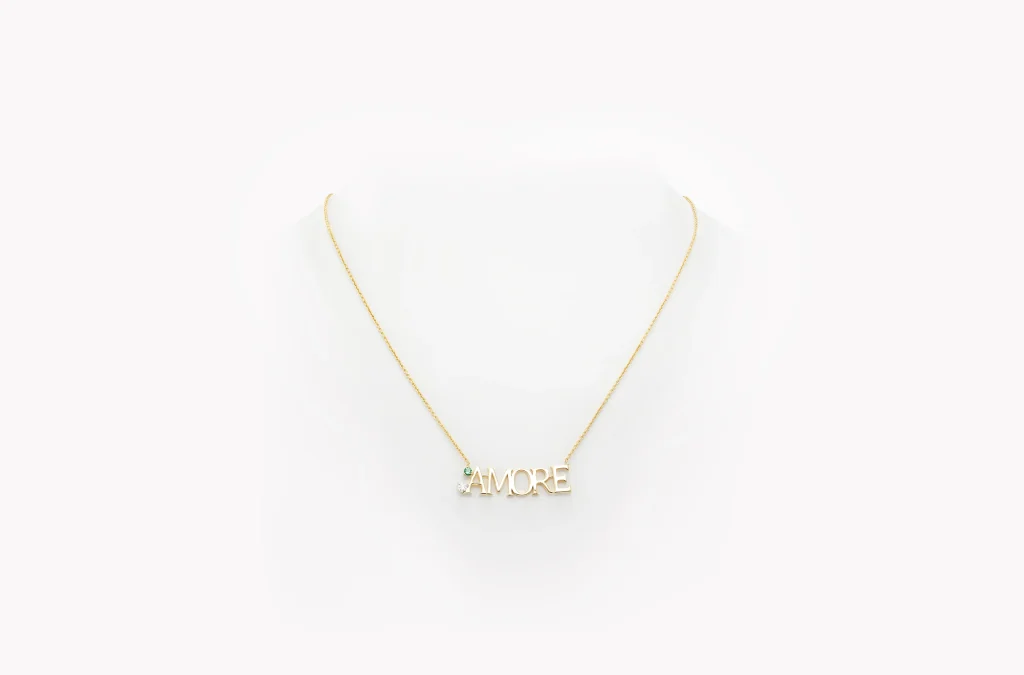 Love Charm Diamond Pendant with Chain