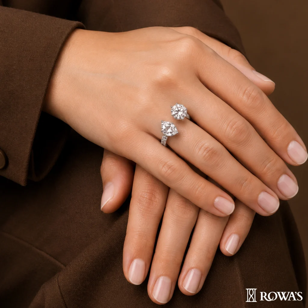Fancy Shape Solitaire 2 Diamond Ring